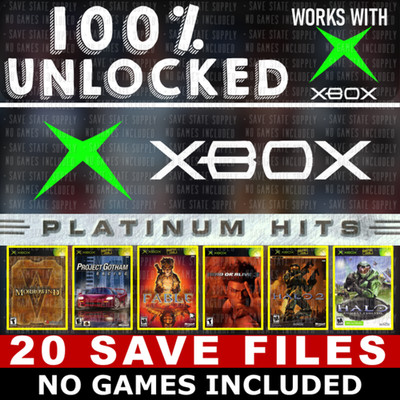 Halo Fable GTA Splinter Cell Dead or Alive Star Wars KOTOR Ninja Xbox USB Saves