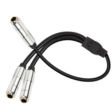 6.35Mm 1/4 TRS Y Splitter Audio Cable,1/4 Inch TRS Stereo Female