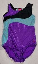 Girls Dance Leotard Size Small Capezio Future Star Purple/Turquoise