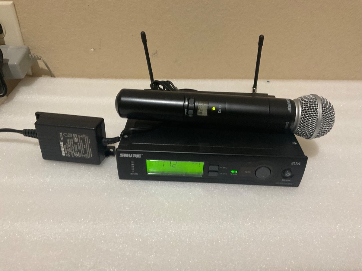 Shure SLX4 Receiver & SLX2-SM58 Wireless Mic System, G5 band, 494