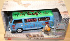 Dickie Ludolfs Bus, VW Bus T2,  OVP DMAX mit Autogramm am Dach 1:14, L 32cm