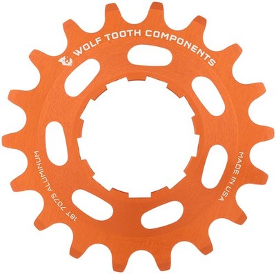 Wolf Tooth Aluminum 18T Single Speed Cog for Hyperglide Freehubs, Durable
