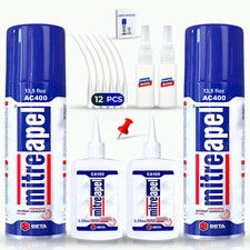 MITREAPEL Super CA Glue 2 x 3.5 oz and Spray Adhesive Activator 2 x 13.5 fl