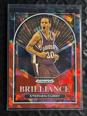 2023 Panini Prizm Draft Picks Brilliance Stephen Curry #18 Red Ice Prizm Davison
