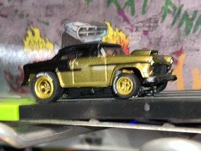 CalefNoise FIREFLY Lighted 1955 Chevy Slot Car FAST Tuned HO Gasser Drag Racer