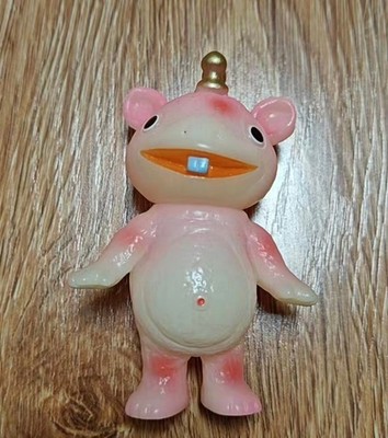Bullmark Mini Boska Kaiju Monster Pink Limited Luminous Sofubi Figure H3.1in