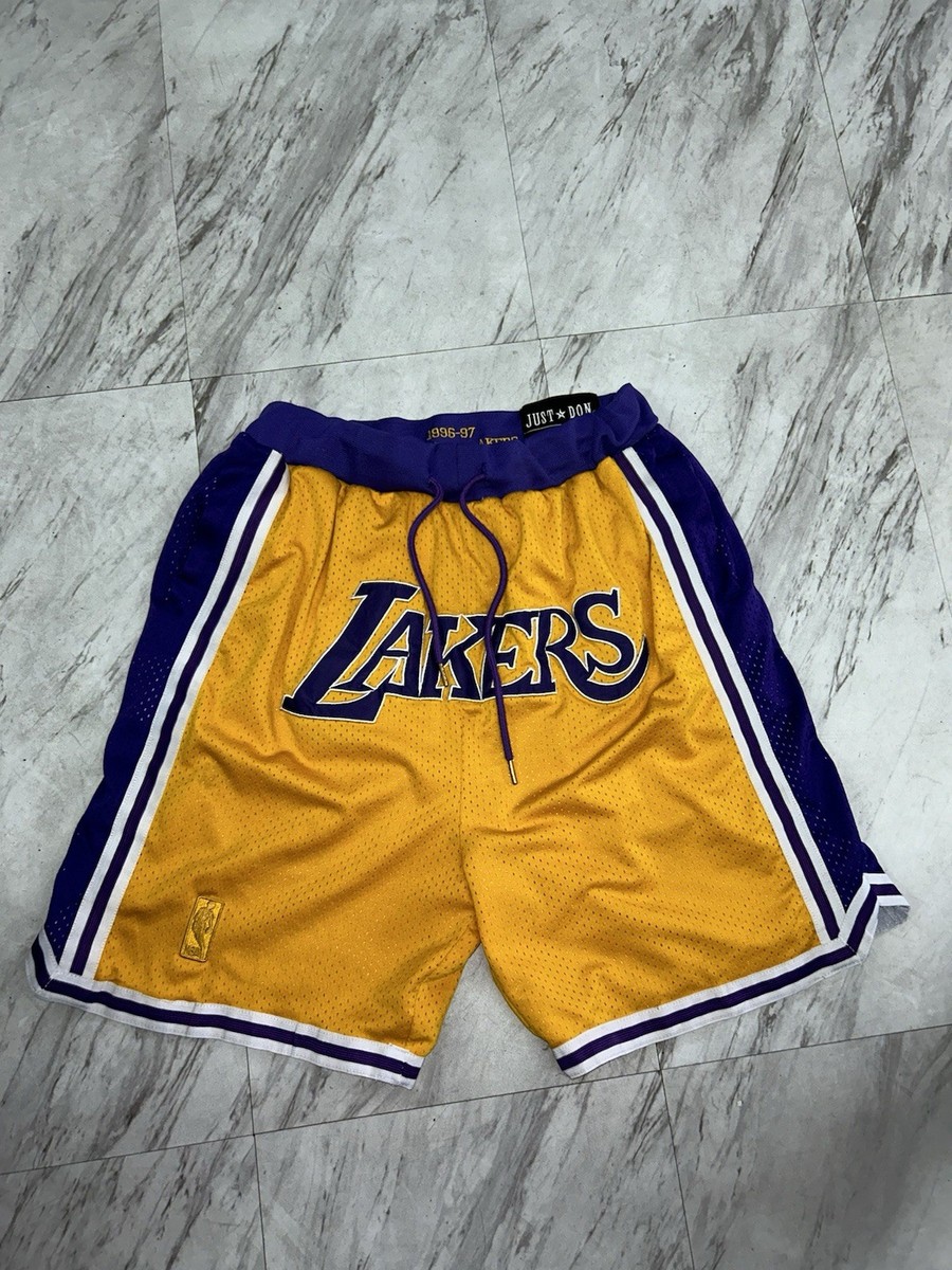 Size L - NBA Los Angeles Lakers Basketball Shorts Just Don x