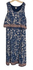 Westport Women’s Sleeveless Floral Dress  Blue/ White Size: 22