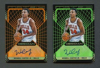 2018-19 Obsidian WENDELL CARTER JR Matrix Auto Orange/50 & Green/25 RC Autograph