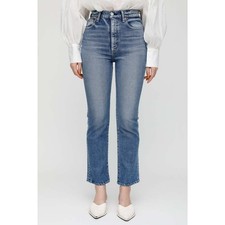 Moussy Vintage Cardeno Cropped Flared Jeans Size 25