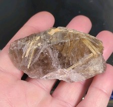Golden Rutile Quartz Crystal Specimen, 89g
