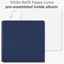 Creative Memories 12x12 Album Cover Navy Blue with True 12x12 Pages  Protectors
