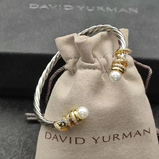 David/Yurman HELENA PEARL CABOCHON DIAMOND BRACELET 4mm