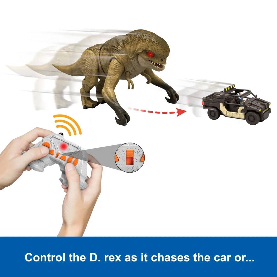 Jurassic World Rebirth Track N Chomp Distortus Rex Remote Control IN HAND NEW - Image 2 of 4