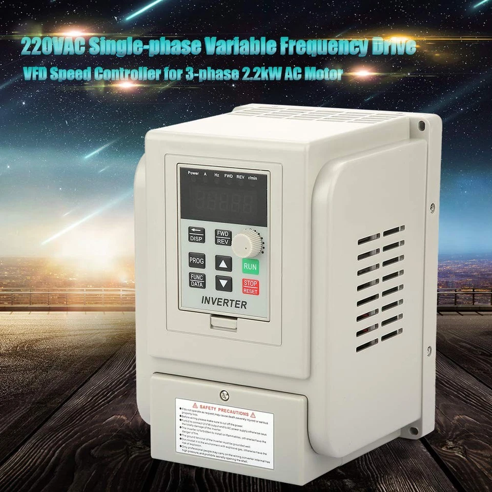 3HP 2.2kW AC 220V Single-phase VFD Drive Inverter Single to 3 Phase Professio... - Image 2 of 4