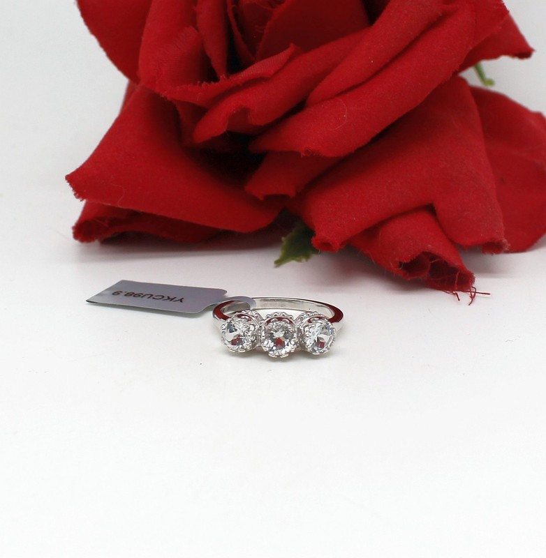Sterling Silver White Topaz TGGC NWT Size 9 Ring 3.6g   CAT RESCUE