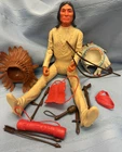 Vintage Louis Marx Johnny West Chief Cherokee Action Figure w/ Accessories