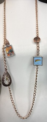 OOAK Assemblage Necklace Superman Comic Mixed Media Boho Statement Kriptonite
