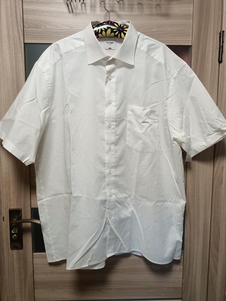 Men Olymp T-Shirt White Cotton 44 / XXL / 52