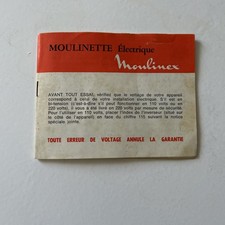 MODE D EMPLOI DE LA MOULINETTE MOULINEX ORANGE 320