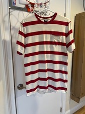 NIKE SB Brian Anderson RED/WHITE Stripe Tee Shirt Size Large New w/o Tags!
