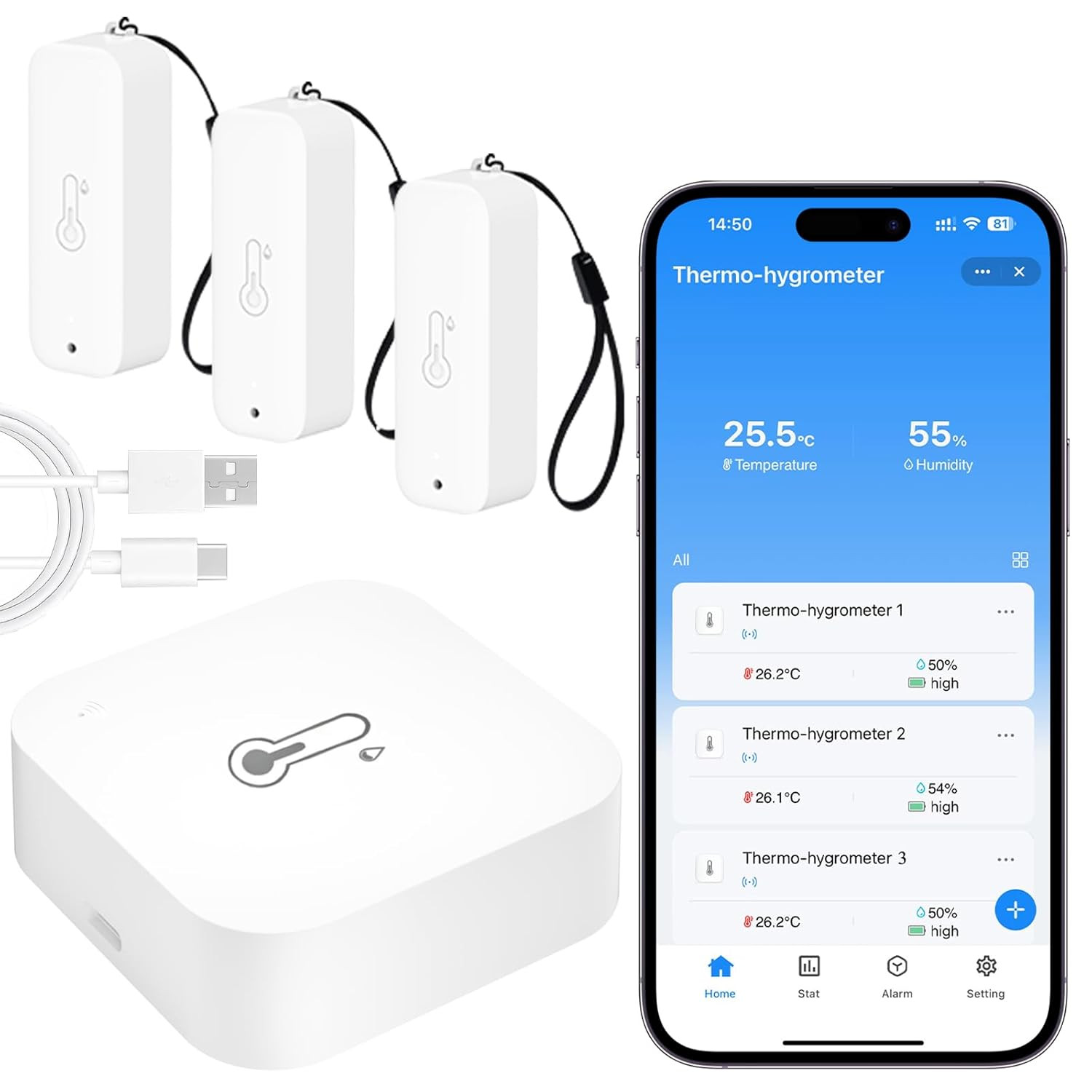 Sensore Temperatura e Umidità WiFi Tuya - Igrometro Smart per Casa