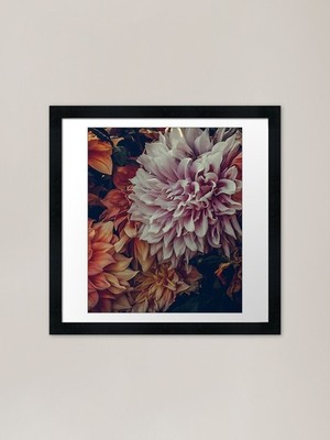 Bunte antike botanische Blumen gerahmt Wandbild Poster Leinwanddruck Bild