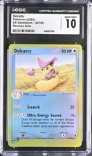 CGC 10 GEM MINT Delcatty 34/100 EX Sandstorm Reverse Holo Pokemon Card on eBay