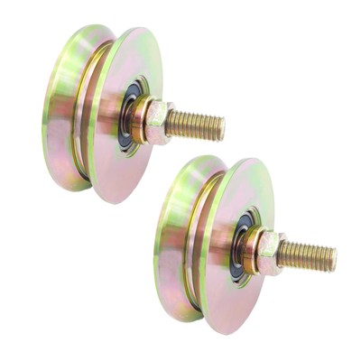 V Groove Wheel Galvanized Sliding Gate Casters Heavy Duty Rigid Roller Double...