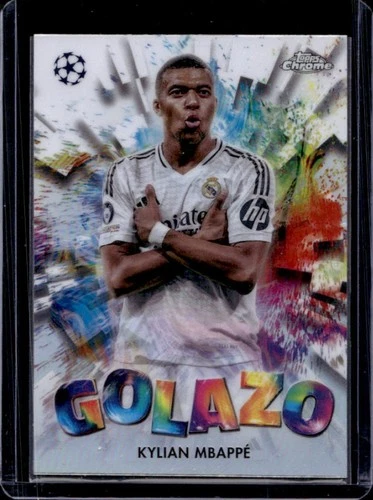2024-25 Topps Chrome UEFA Kylian Mbappe Golazo #GZ-21 Real Madrid