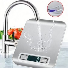 Digital Kitchen Food Scale 10kg x 1g LED Stainless Steel Electronic Baking