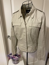 MEXX Women’s Size 12 beige 100% Cotton Utility shirt/jacket