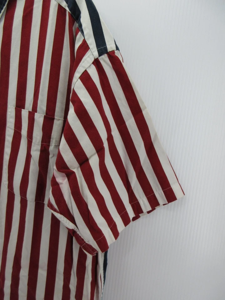 VINTAGE Structure Shirt Men Large Blue Red American Flag USA Patriot 90s Preppy* - Image 3 of 4