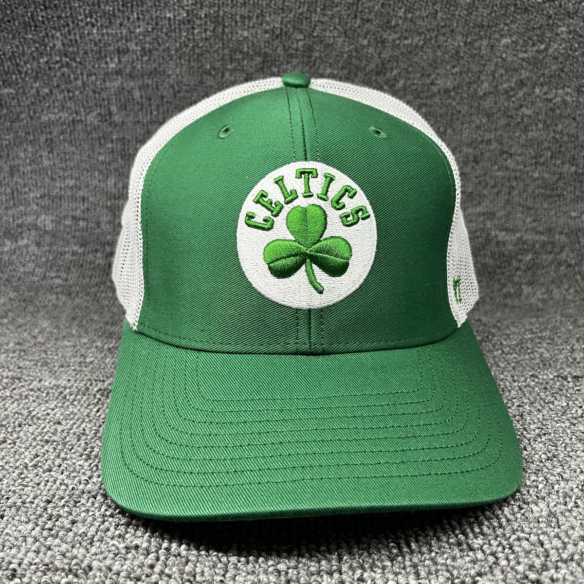 Boston Celtics '47 Brand Trucker Hat Green White Mesh Snapback Cap OSFA New