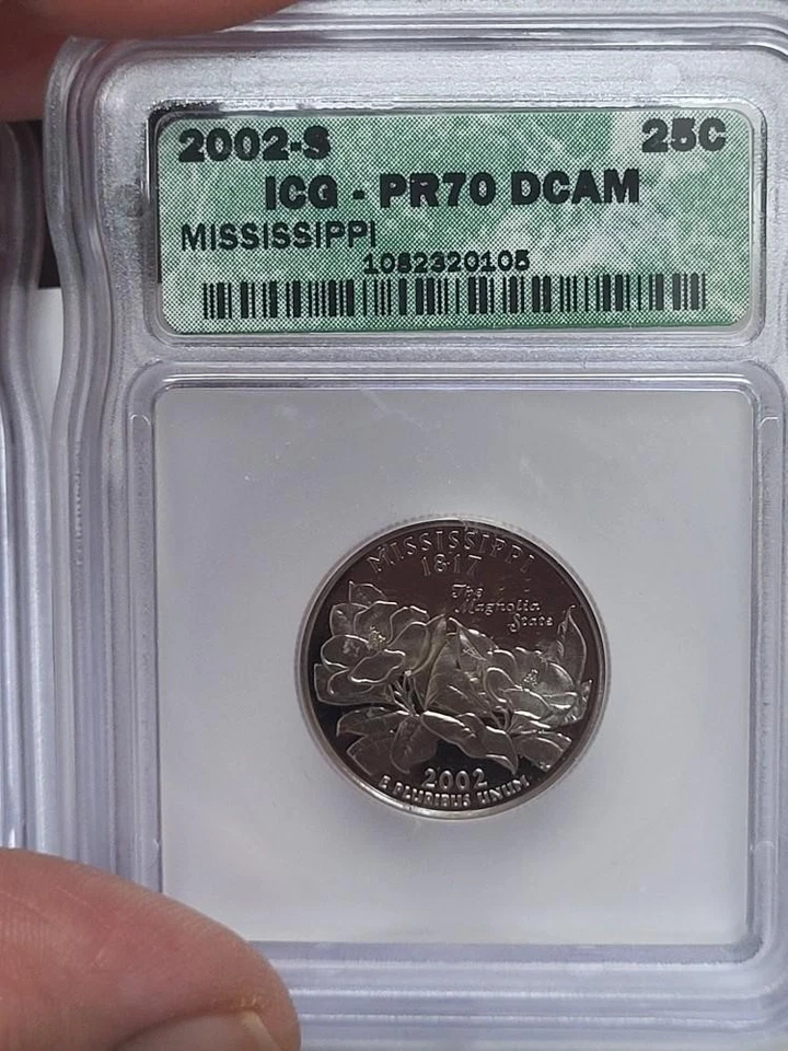 2002 ICG *PERFECT* PR70 DCAM Set of Statehood Quarters 5 coins - Image 3 of 4