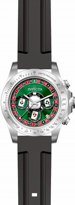  NIB Invicta Speedway Casino Roulette 39.5mm  Silver Tone Men s Watch 50492 