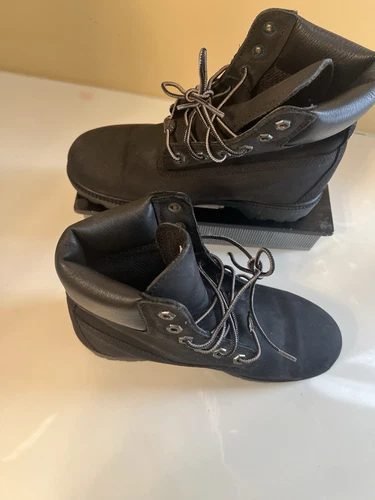 TIMBERLAND 6 POLLICI PREMIUM 8658A stivali neri in pelle nabuk da donna 8 5