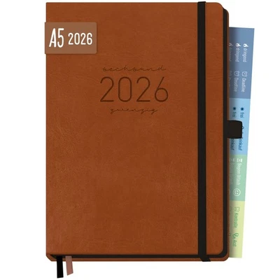 HÄFFT-VERLAG GMBH Chäff-Timer Deluxe 2026 / A5 / Cognac / Häfft-Verlag