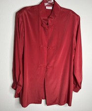Lauren Lee Womens Blouse Red Size shoulders 17 chest 45 length 31