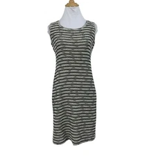 Max Studio Knit Mini Dress Womens Size XS Sleeveless Stretch Scoop Neck Textured