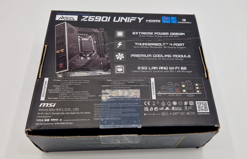 MSI  MEG Z590I UNIFY Mainboard Mini-ITX - Bild 2 von 4