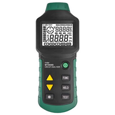 Digital Circuit Analyzer True RMS AC Voltage RCD GFCI,Voltage Drop, US Plug