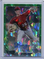 2021 Leaf Metal Draft Green Crystal 1990 Design Drew Gray Rookie Auto 4/4