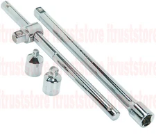  Long Extension T-Handle Nut Driver 1/4 in, 3/8 in, 1/2 in Socket Adapter