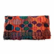 J Francis Multi Color Polka Dot Print Scarf  63 x 12 in  100% Polyester