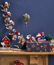 KNITTING PATTERN COPY Santa sleigh garland bunting with Rudolph & friends W127