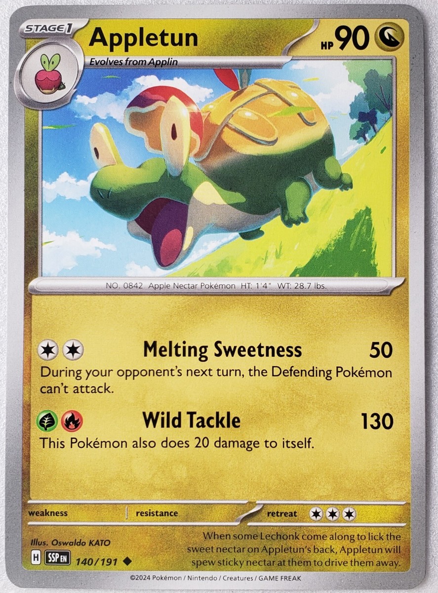 appletun pokemon cards Appletun - SWSH07: Evolving Skies [REVERSE HOLO]