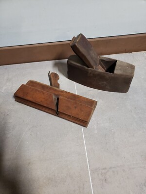 Vintage Kantenhobel + Sarg Schreiner Werkstatt ×2 Holzgriffe 