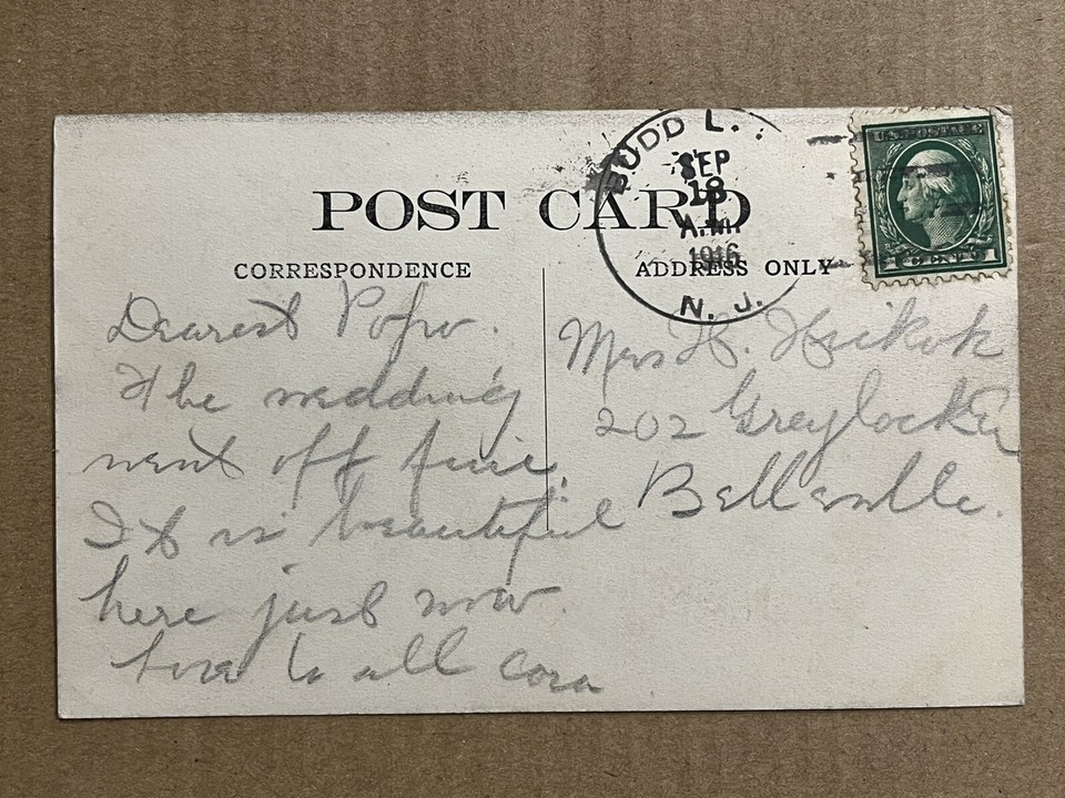 Postcard Budd Lake New Jersey Shore Drive Lake Scene Antique NJ PC