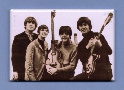 BEATLES *2X3 FRIDGE MAGNET* ROCK N ROLL MUSIC GROUP LIVERPOOL BAND PAUL JOHN 